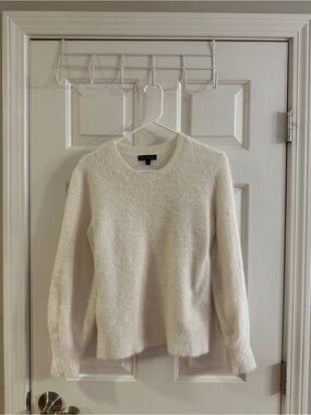 Banana Republic Cream Fuzzy Crewneck Sweater